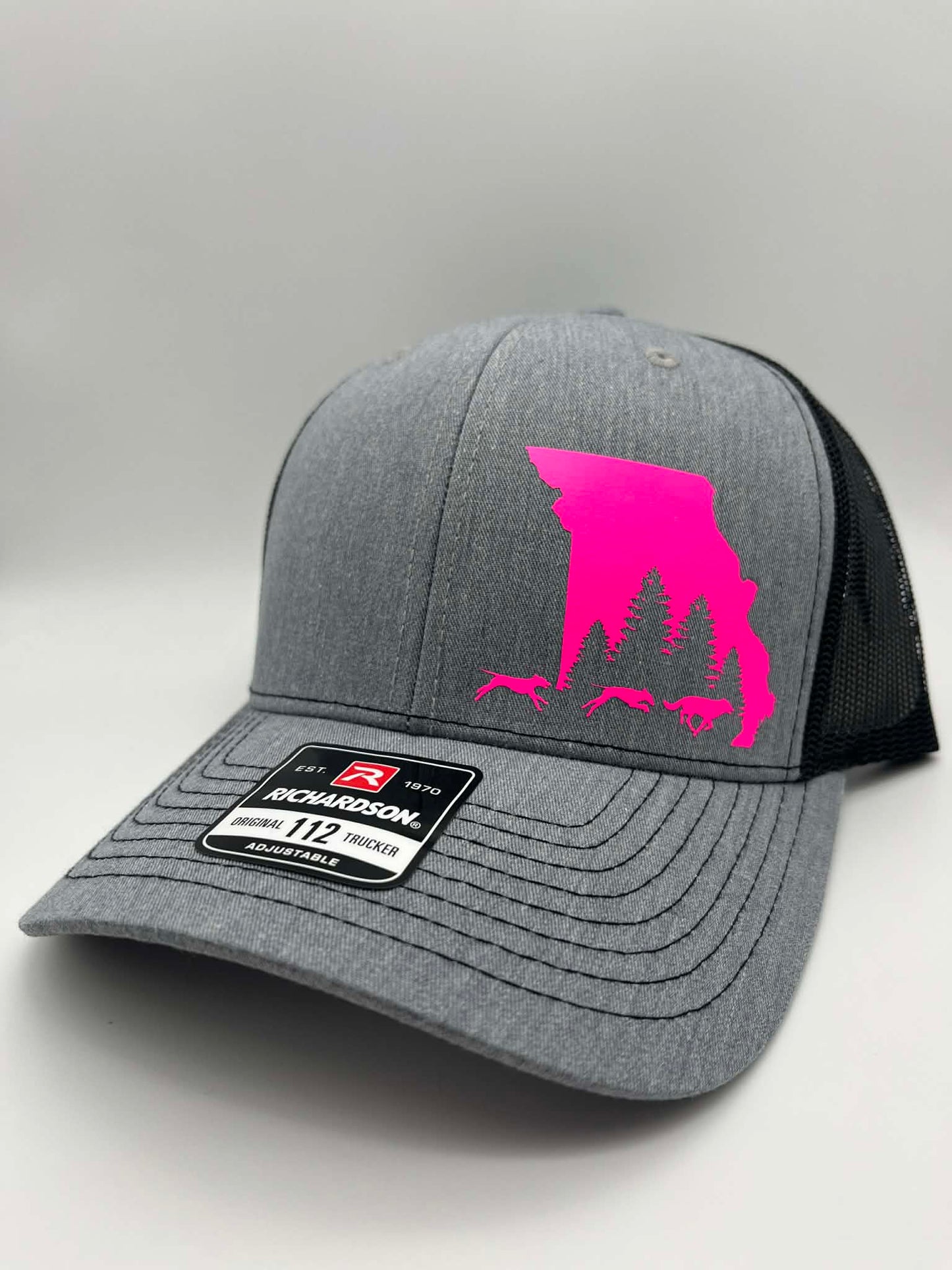 Hound Hunting Hat | Custom State & Animal Trucker Hat | Choose Hat & Design Color | Richardson 112 & Flexfit 110