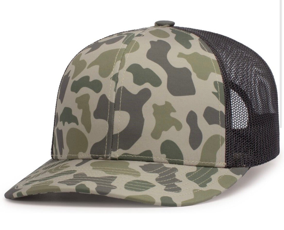 Any State Conibear Trapping Snapback Hat | Custom State Trapper Cap | Adjustable Trucker Hat