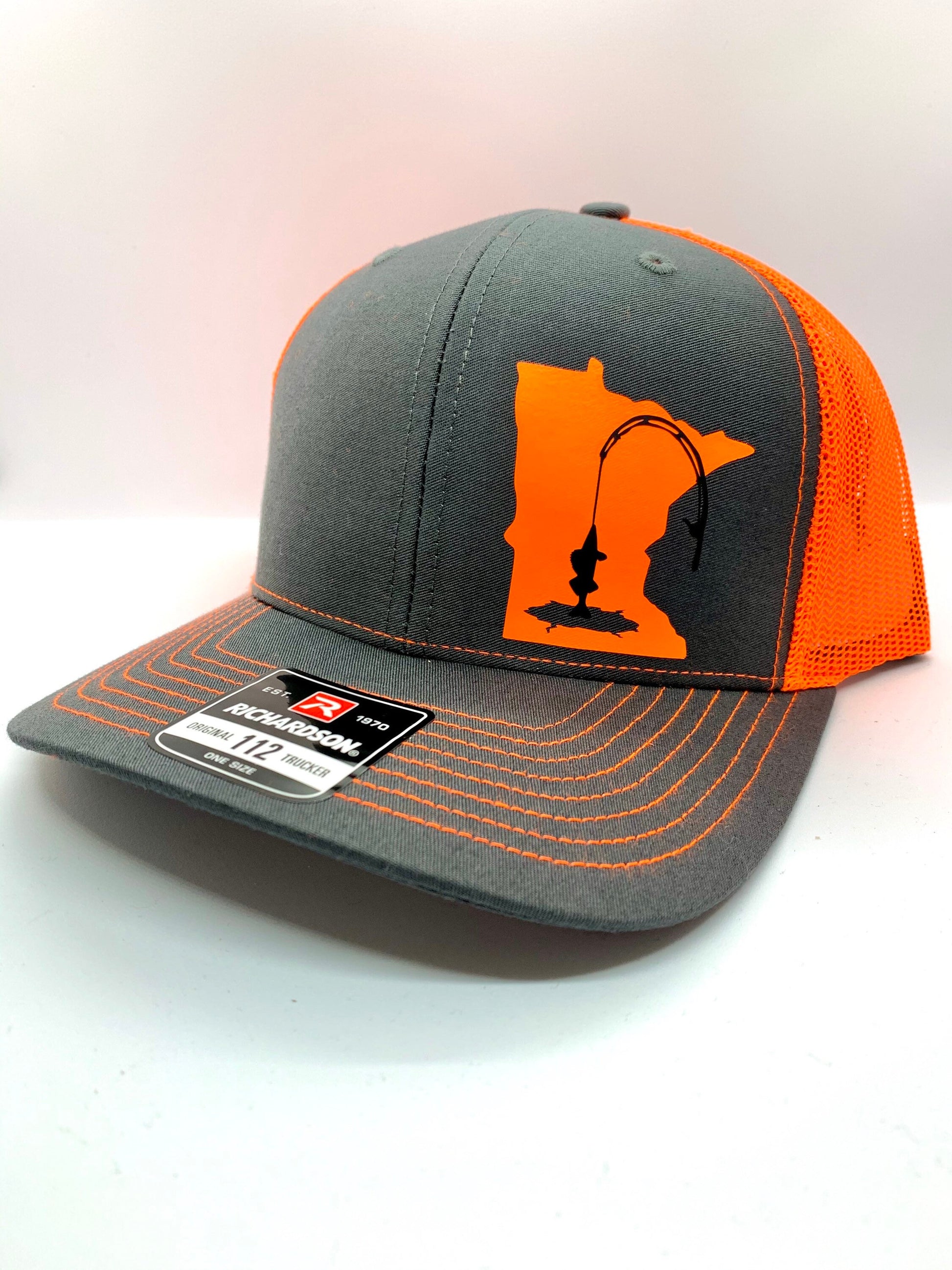 ANY STATE Ice Fishing Richardson Snapback Adjustable Hat in Multiple Color Options
