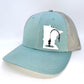 Any State Low Profile ICE FISHING Smoke Blue/Aluminum Adjustable Hat