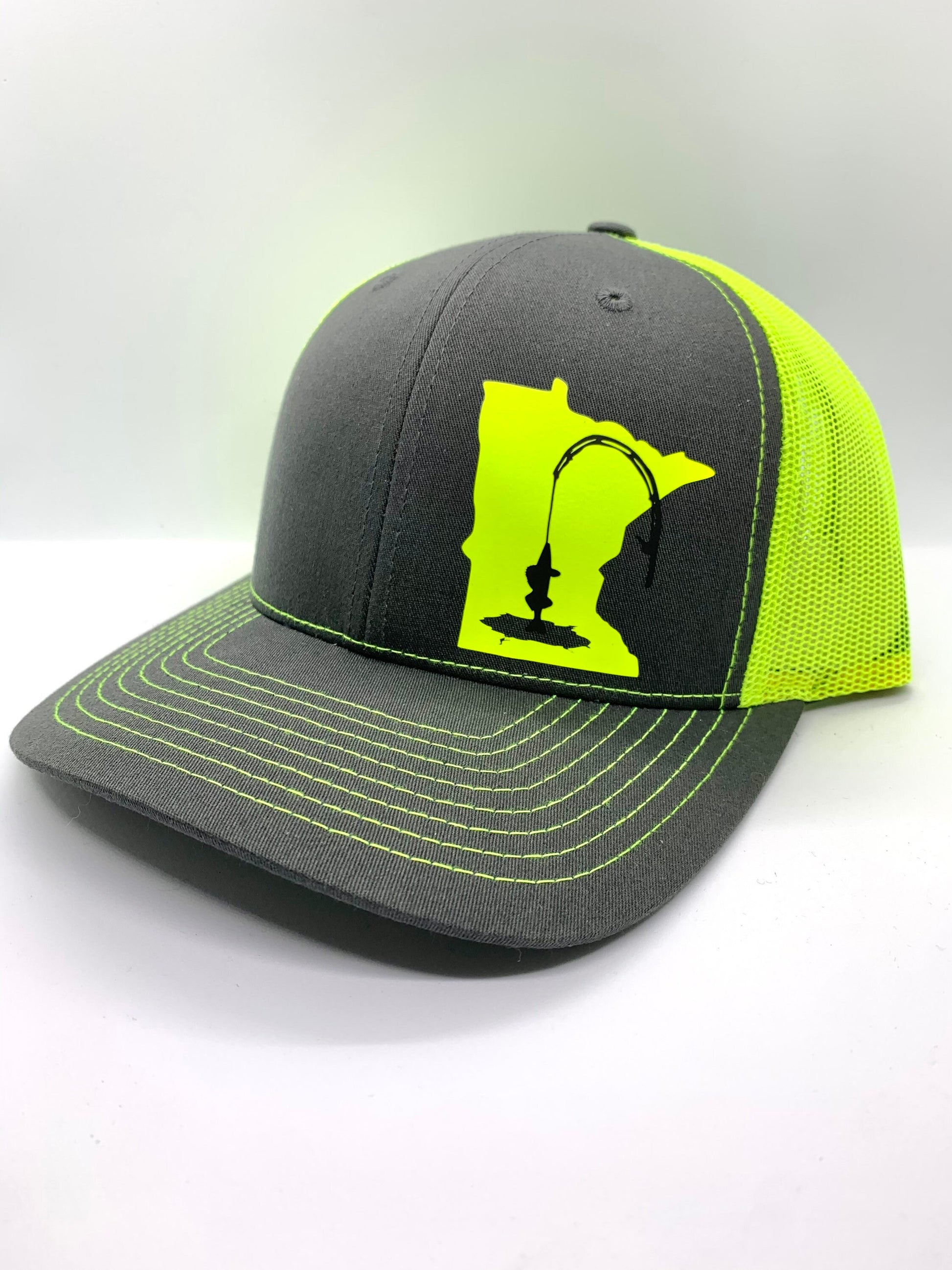 ANY STATE Ice Fishing Richardson Snapback Adjustable Hat in Multiple Color Options