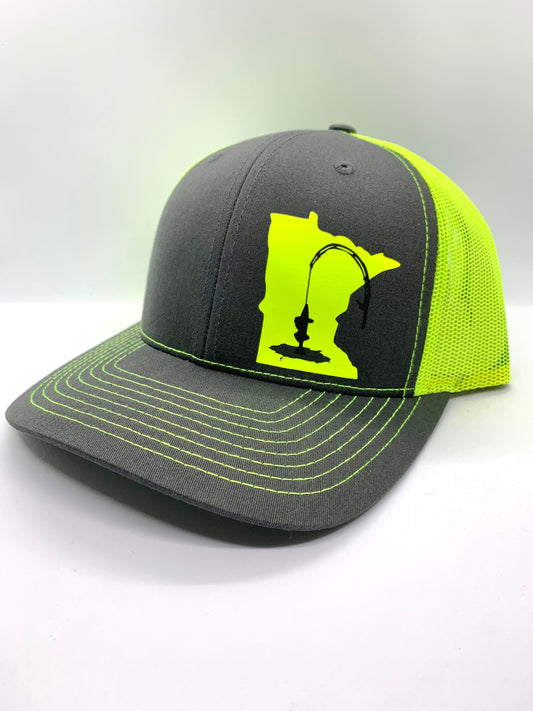 ANY STATE Ice Fishing Richardson Snapback Adjustable Hat in Multiple Color Options