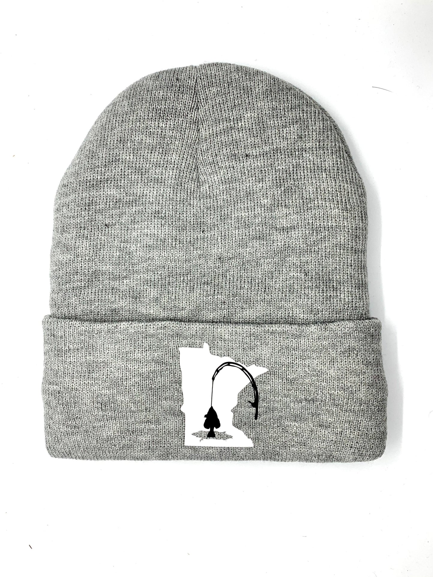 Minnesota ICE FISHING Medium Gray Knit Winter Hat