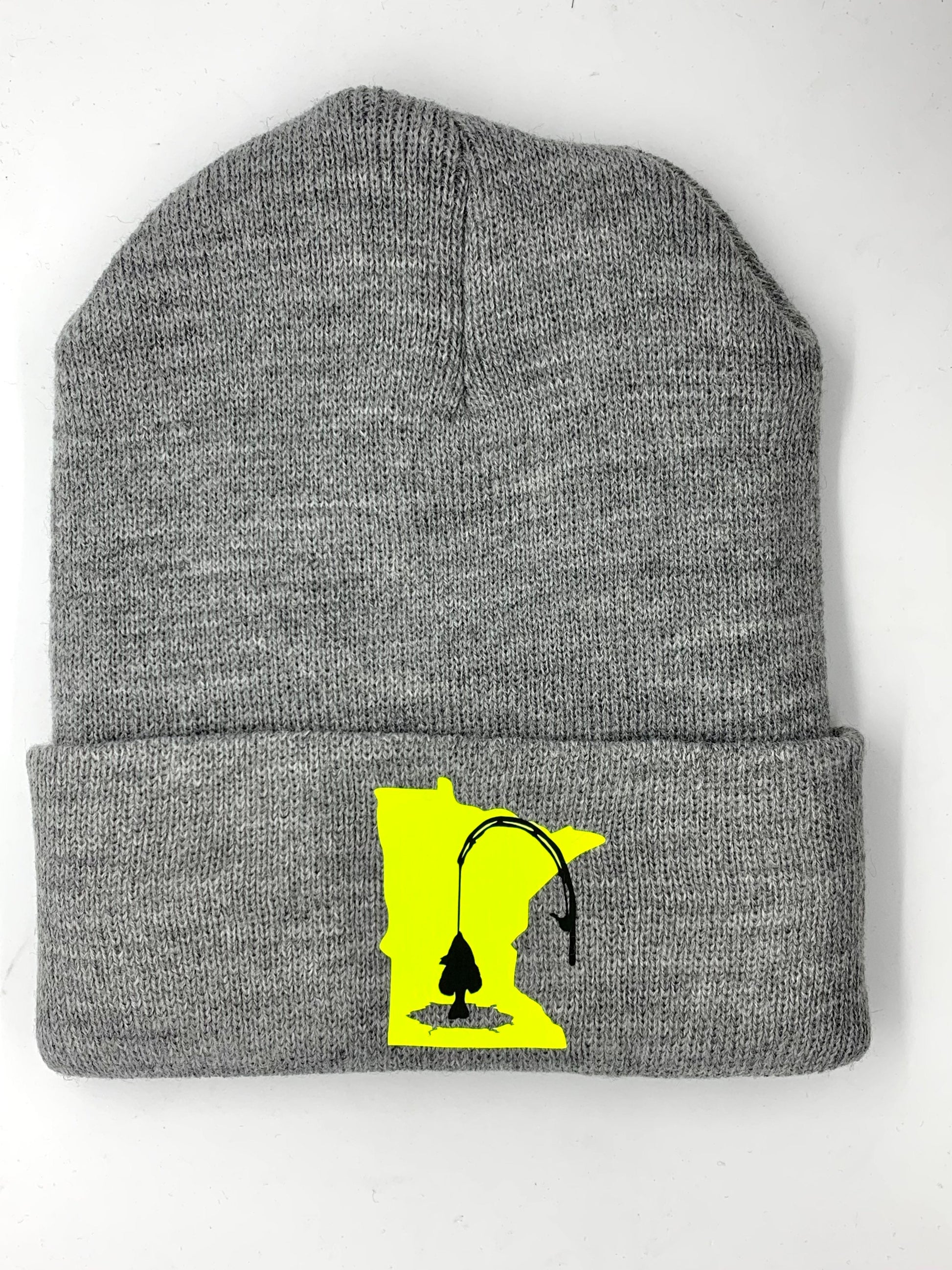 Minnesota ICE FISHING Medium Gray Knit Winter Hat