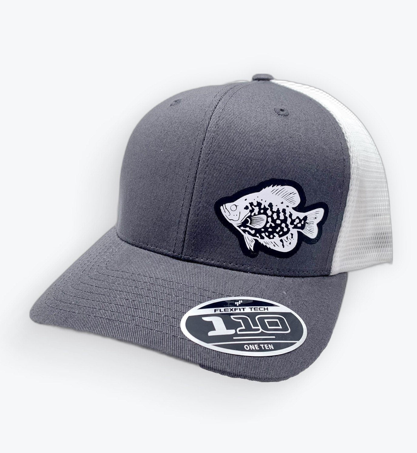 Crappie Fishing SnapBack Adjustable Hat with multiple hat color options