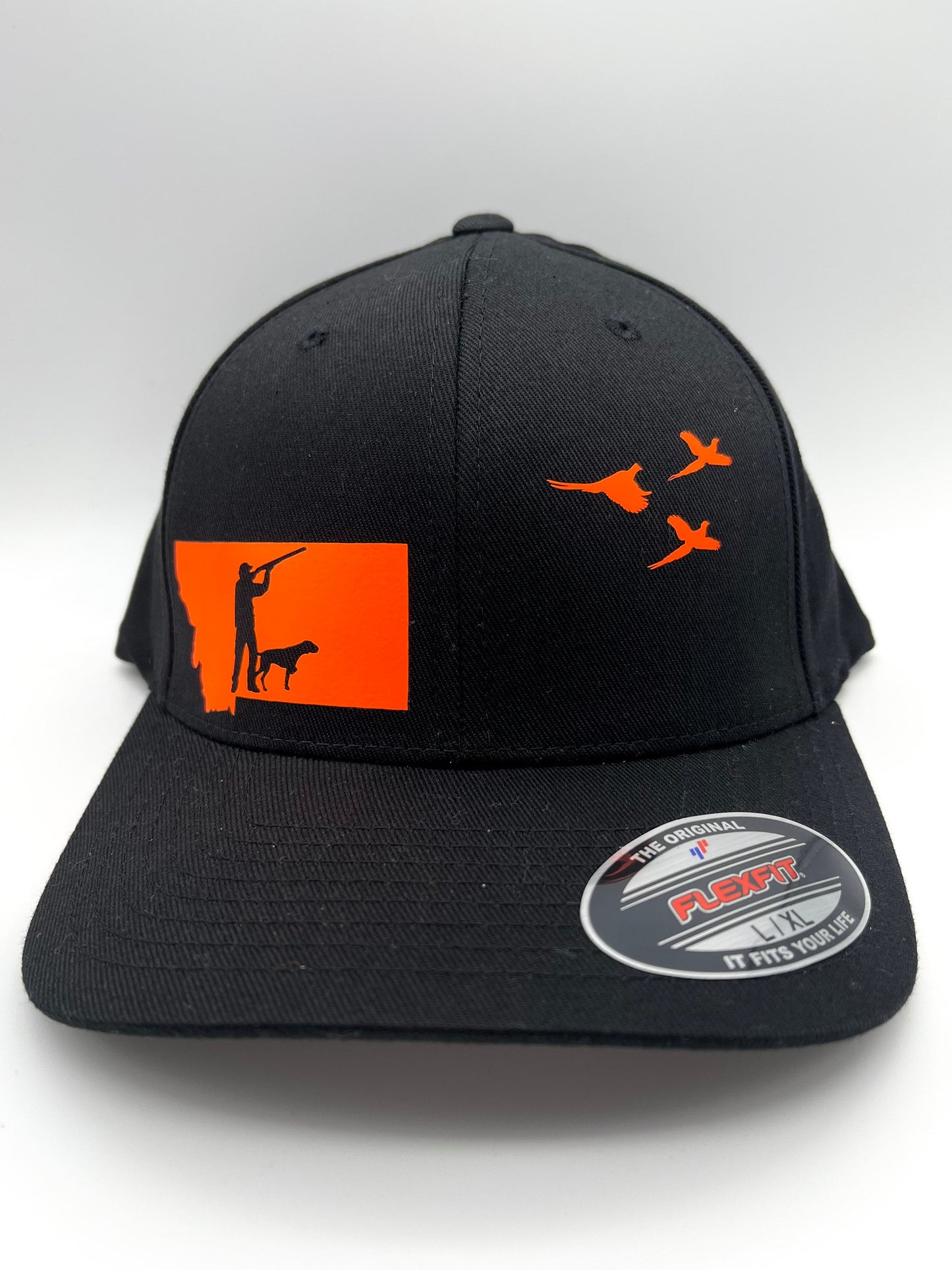 State Pheasant Hunting Fitted Black Flexfit Hat