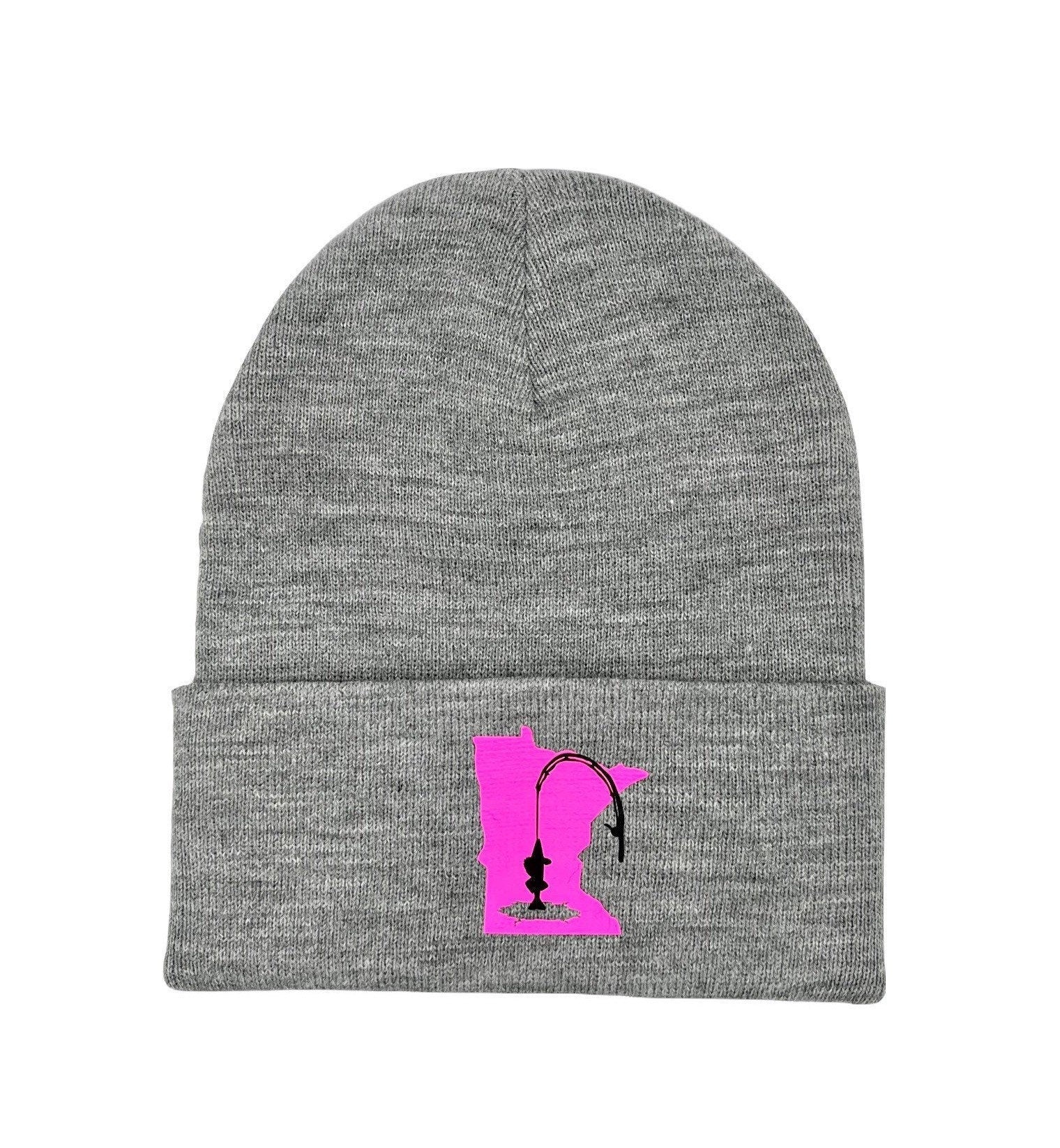 Minnesota ICE FISHING Medium Gray Knit Winter Hat