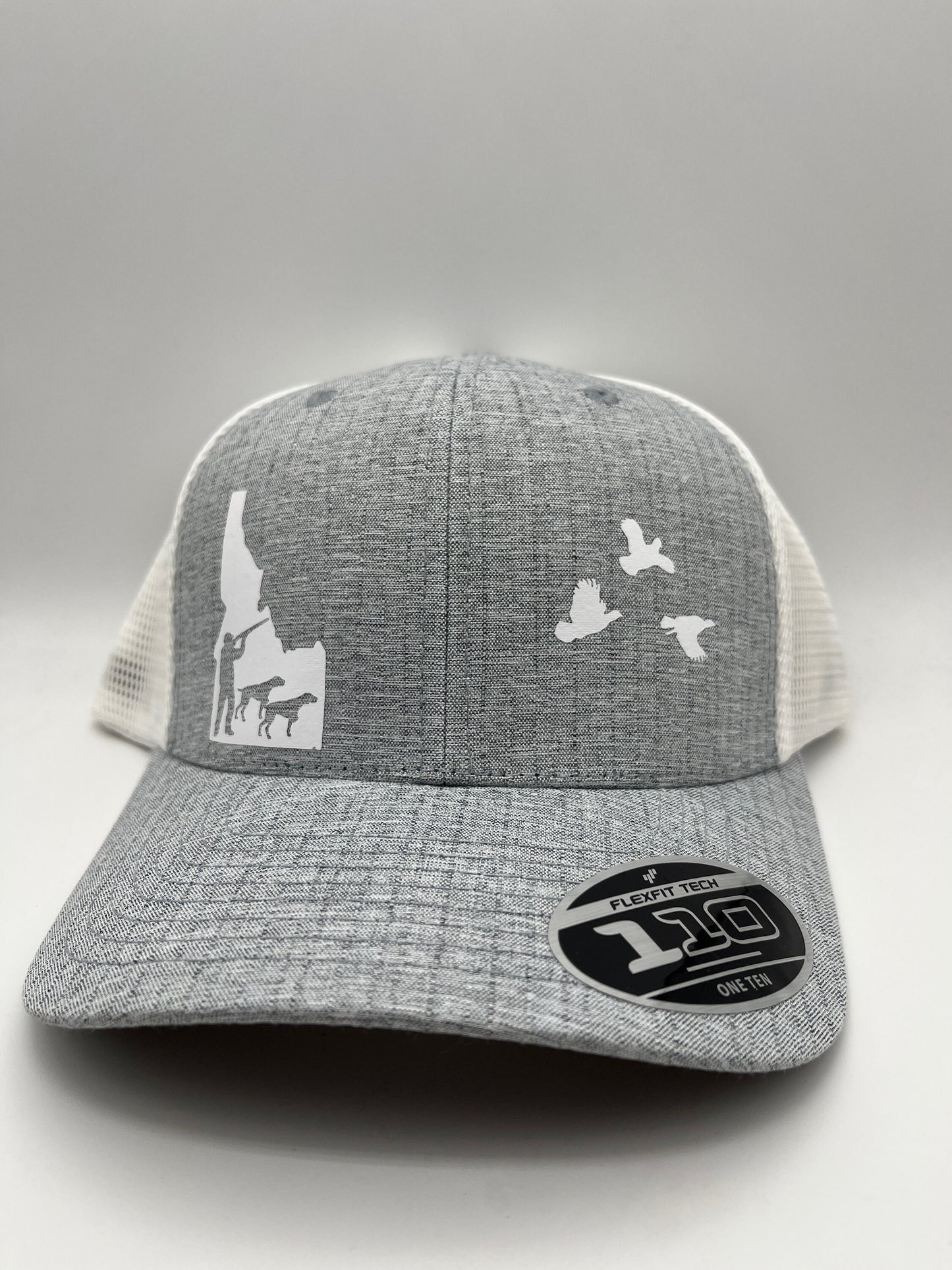 Any State Chukar Hunter with Dog Charcoal/Neon Orange or Charcoal/Neon Pink Snap Back Hat or Charcoal/Neon Yellow or Full Blaze Orange