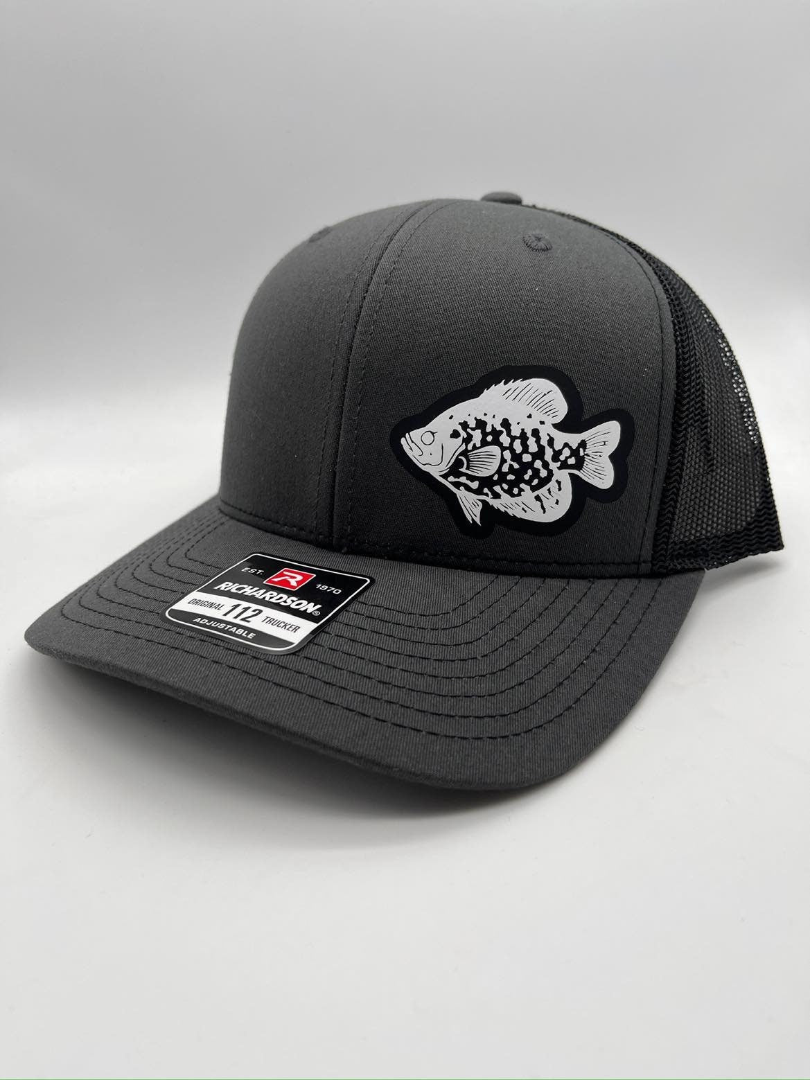 Crappie Fishing SnapBack Adjustable Hat with multiple hat color options