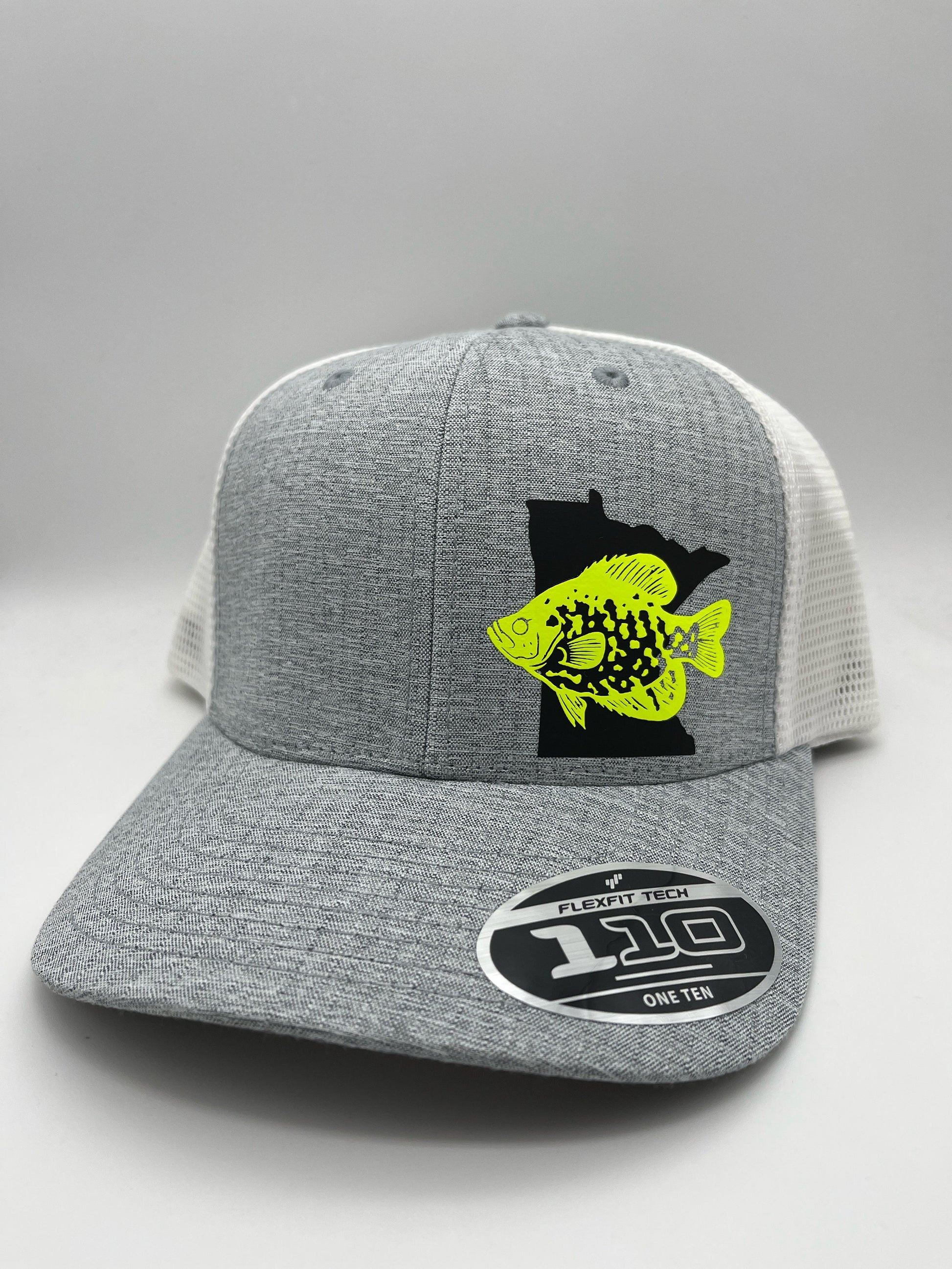 Crappie Fishing SnapBack Adjustable Hat with multiple hat color options