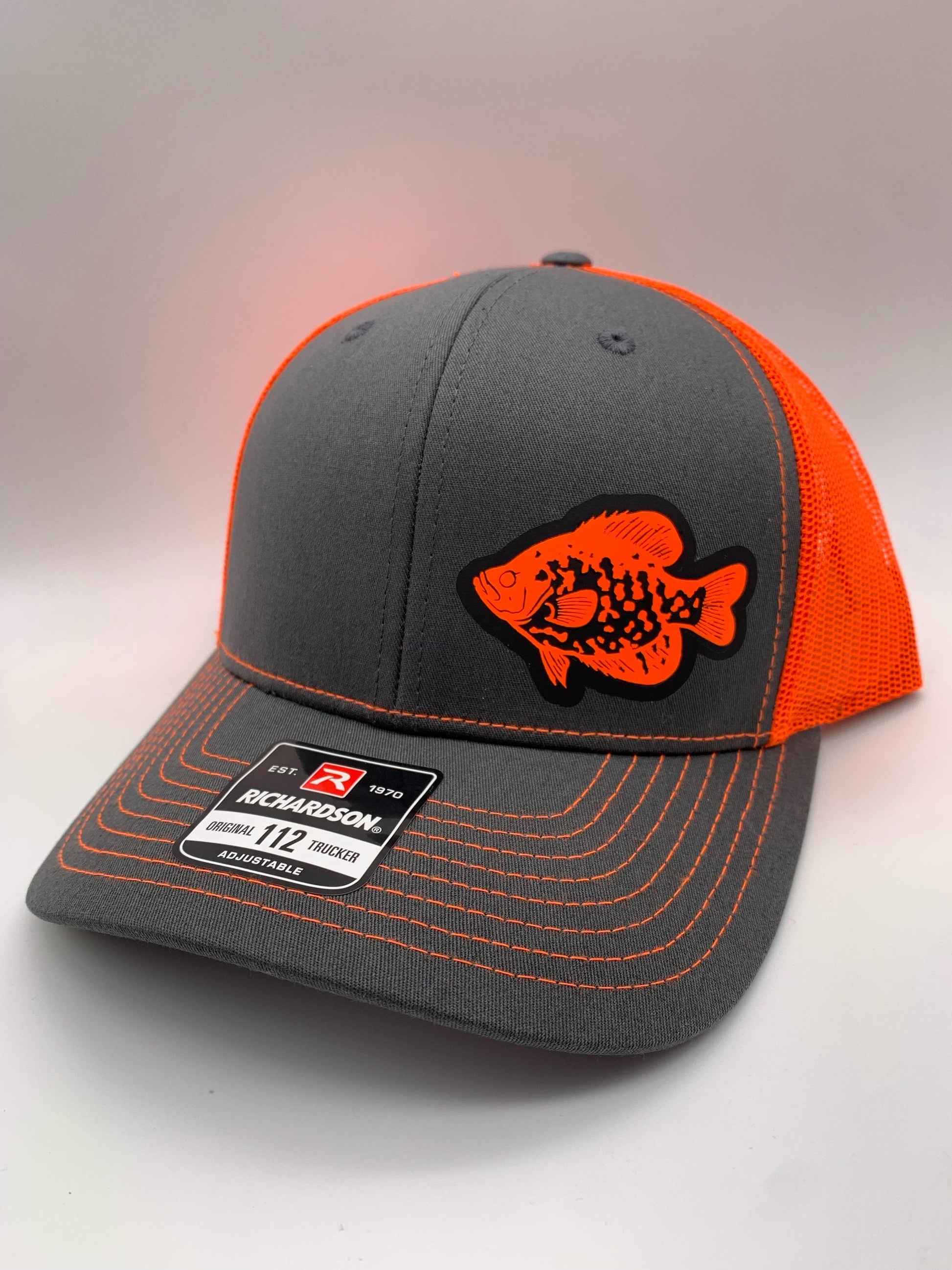 Crappie Fishing SnapBack Adjustable Hat with multiple hat color options
