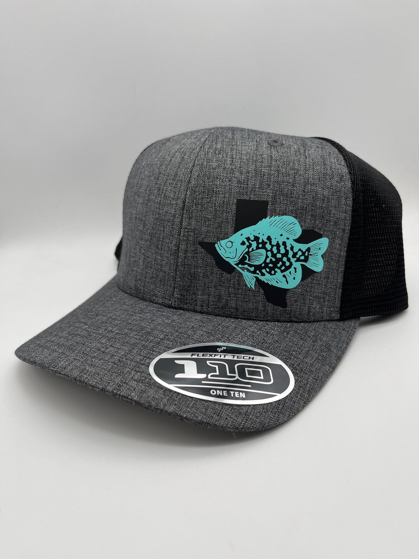 Crappie Fishing SnapBack Adjustable Hat with multiple hat color options