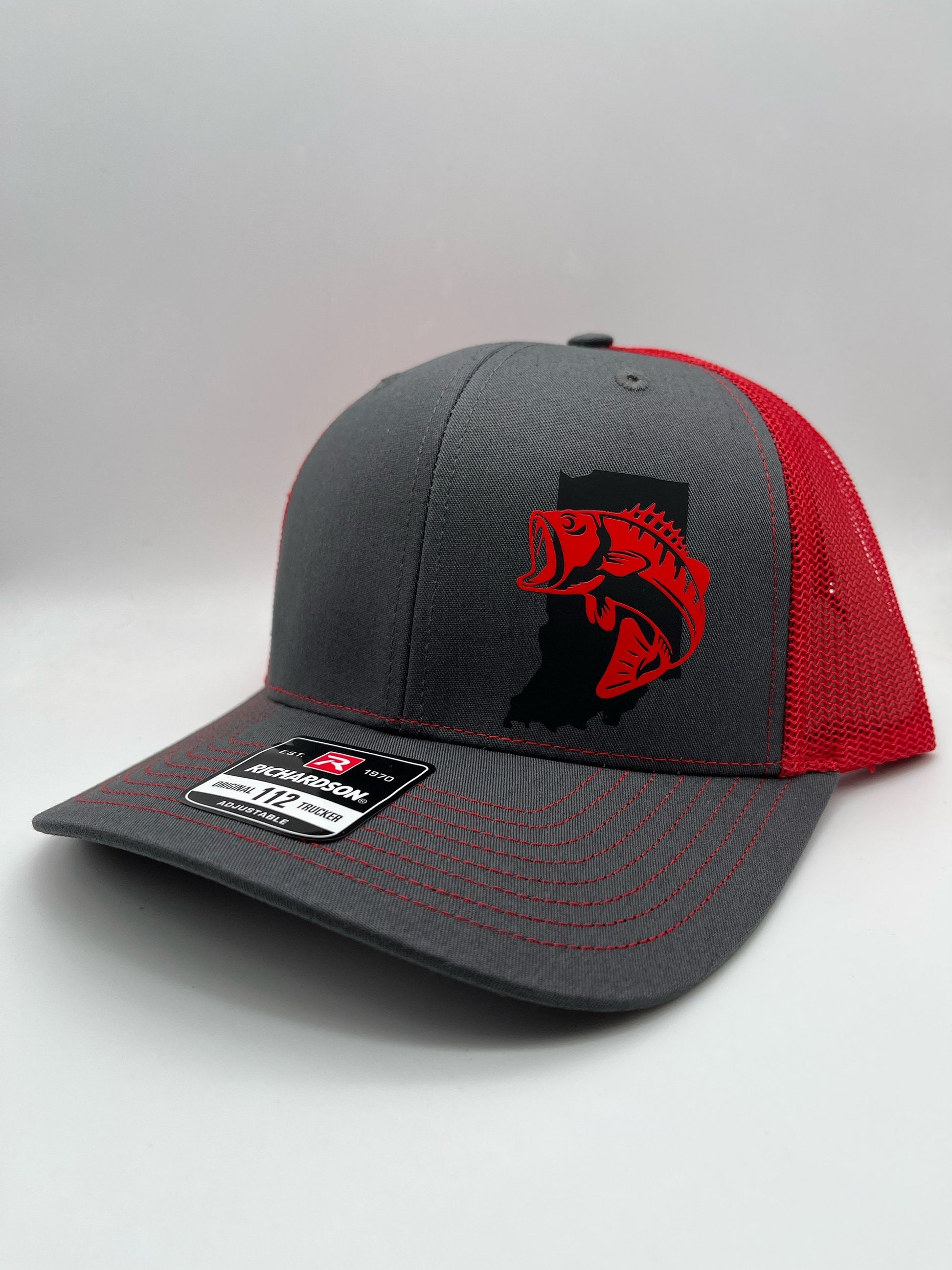 Large Mouth Bass Fishing Snap Back Adjustable Hat with Multiple Hat Options