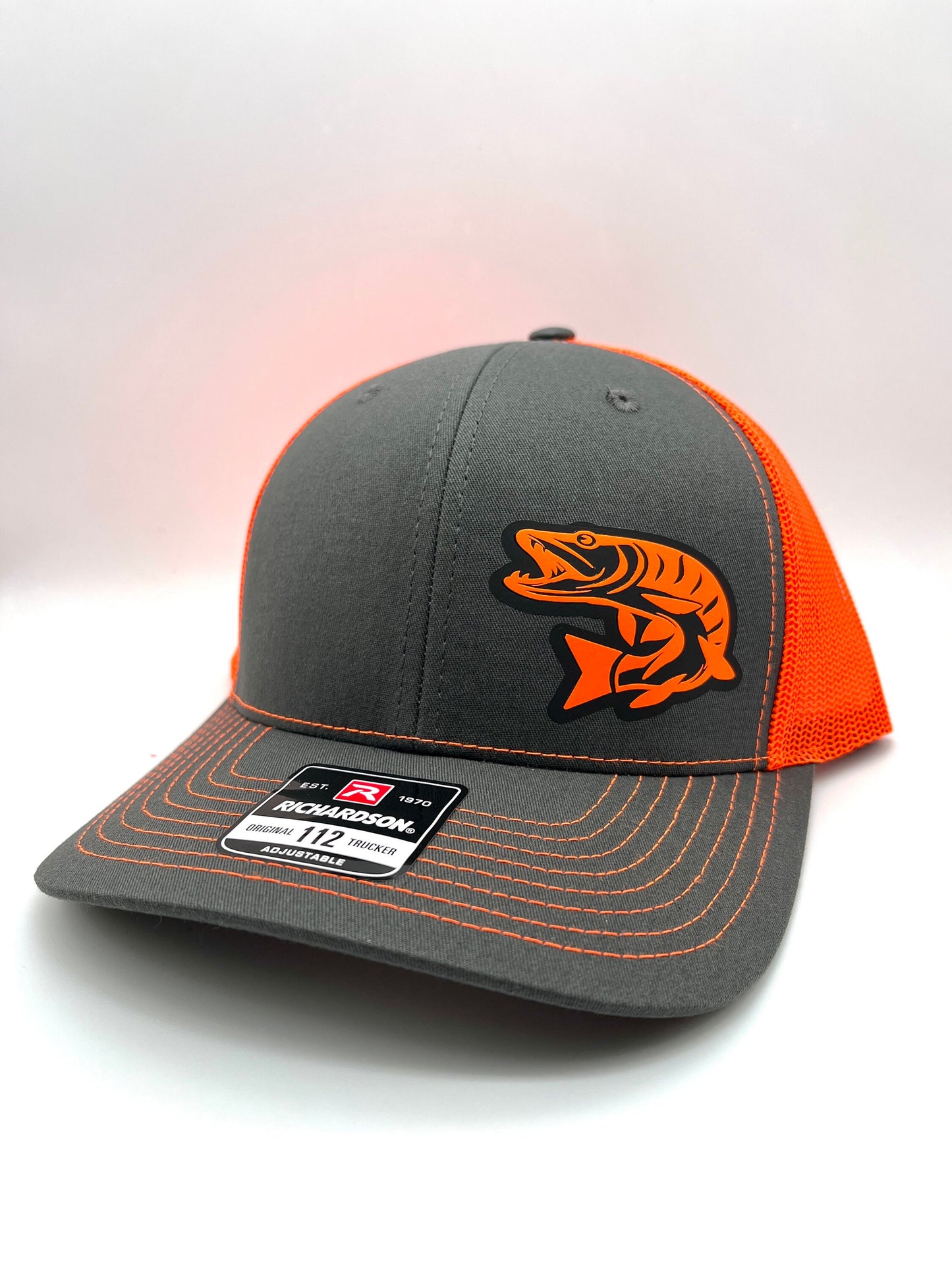 Musky Fishing SnapBack Adjustable Hat with multiple hat color options
