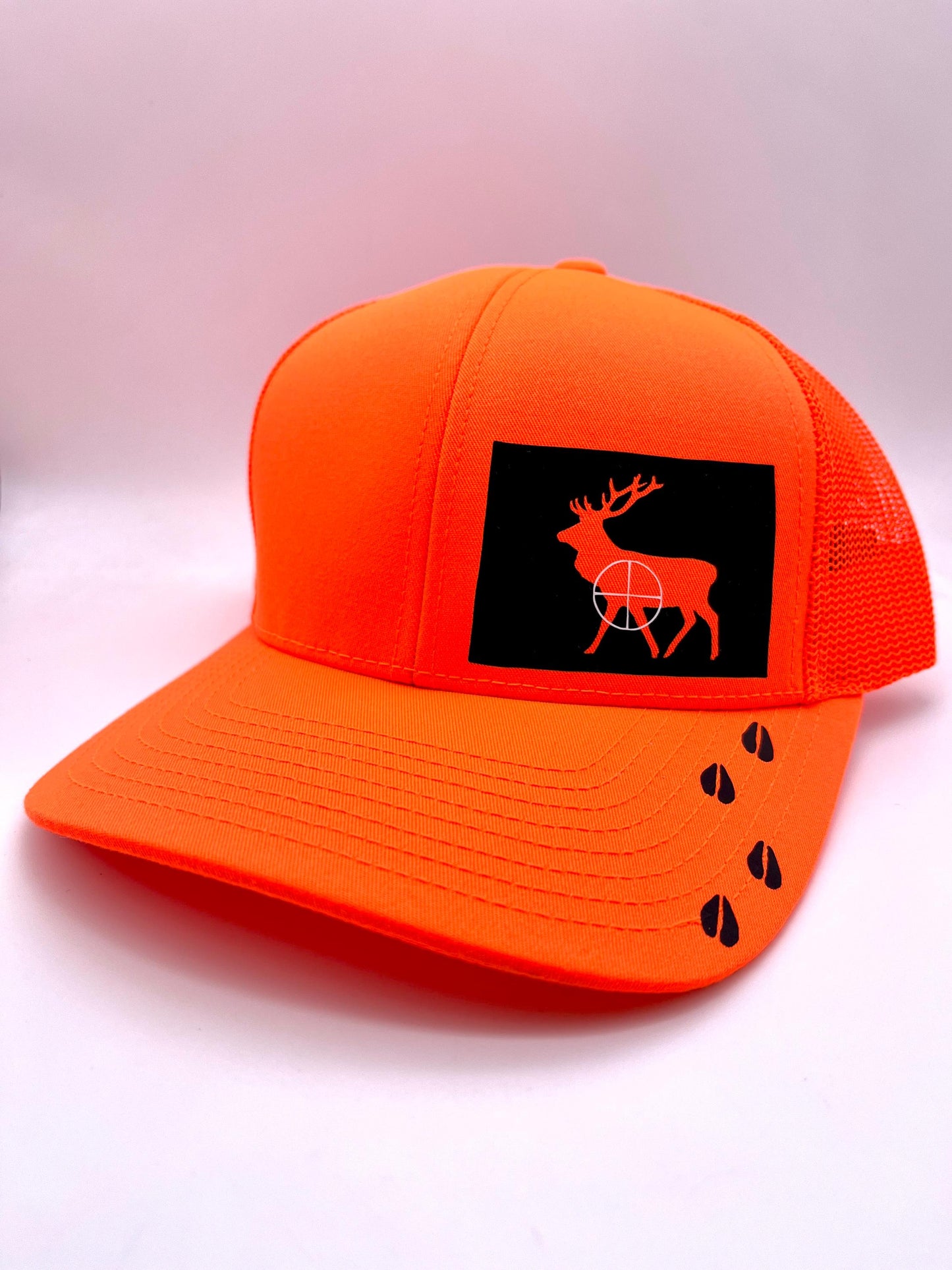 Any State Elk Hunting SnapBack Adjustable Hat | Blaze Orange | Charcoal/Neon Orange |
