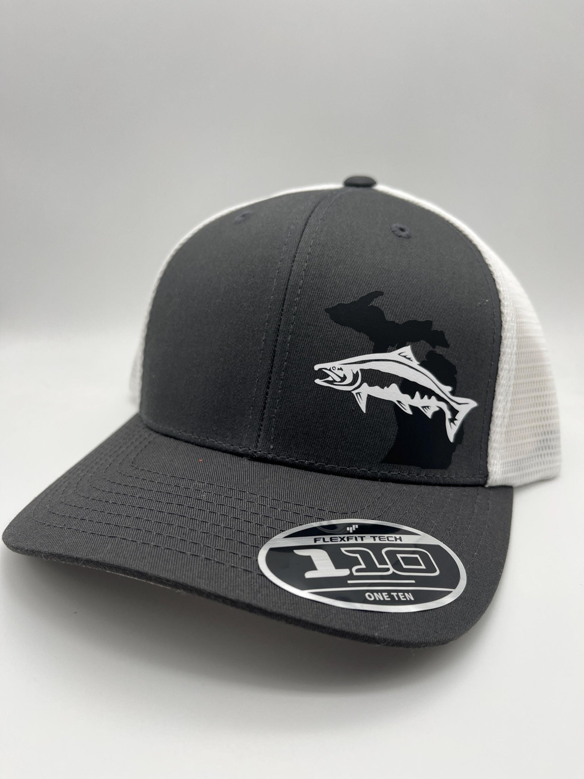 Salmon Fishing SnapBack Adjustable Hat with multiple hat color options