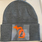 Any State Coyote Hunting Winter Knit Cuffed Dark Gray Hat | Beanie |