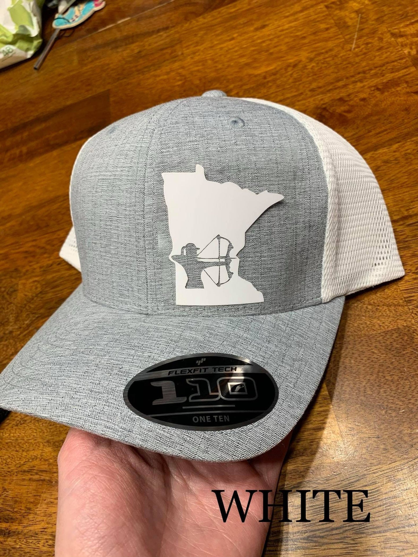 Any State Women's Archery Light Gray/White Flex fit Snapback Hat