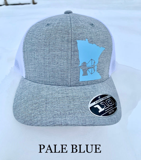 Any State Women's Archery Light Gray/White Flex fit Snapback Hat