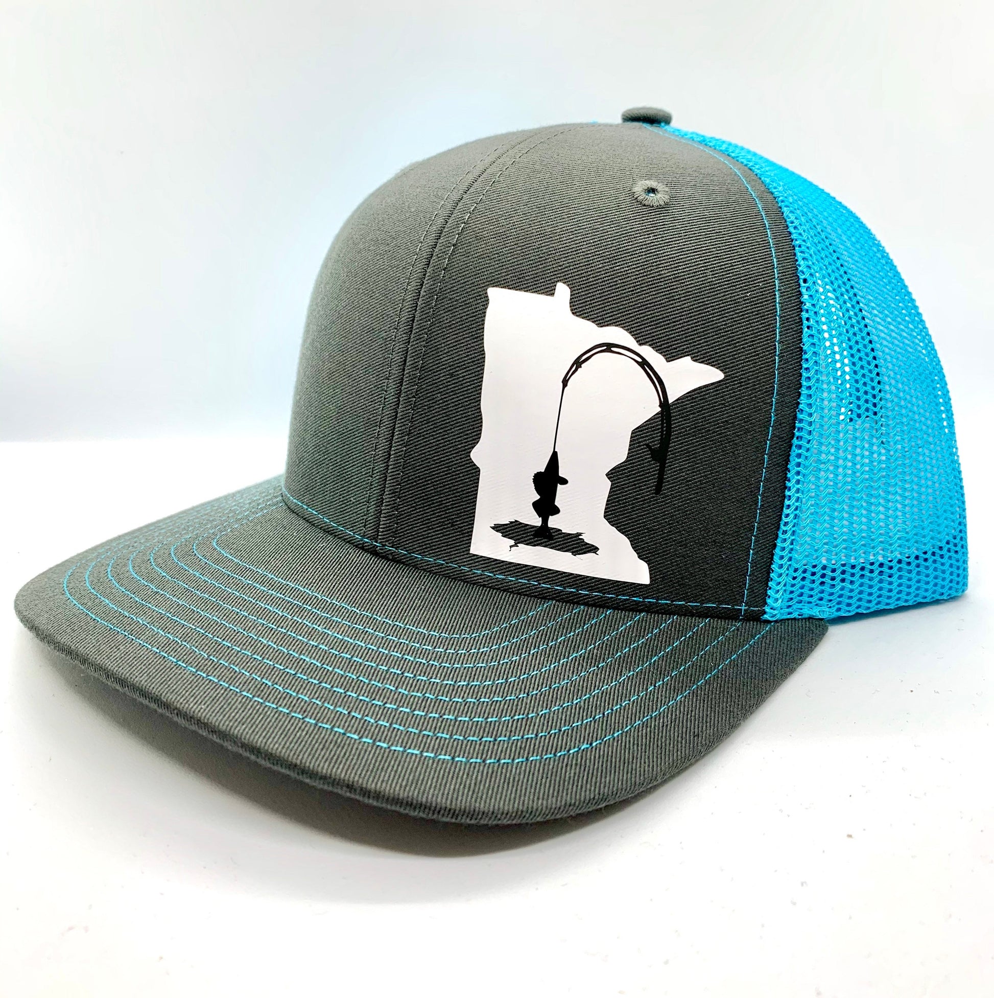 ANY STATE Ice Fishing Richardson Snapback Adjustable Hat in Multiple Color Options