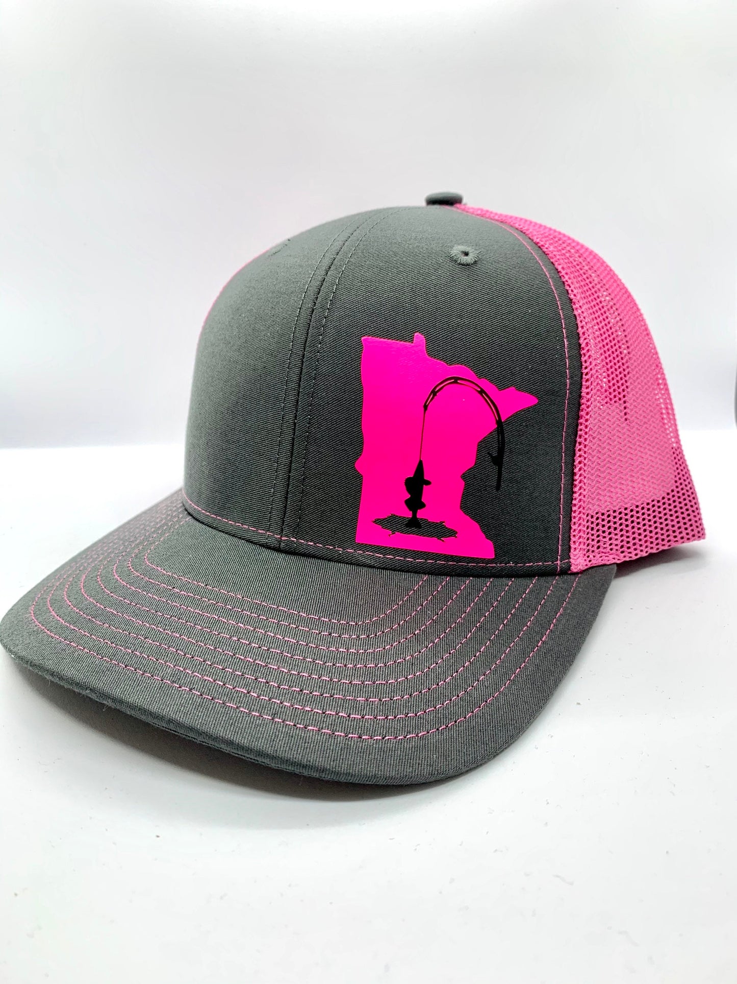 ANY STATE Ice Fishing Richardson Snapback Adjustable Hat in Multiple Color Options