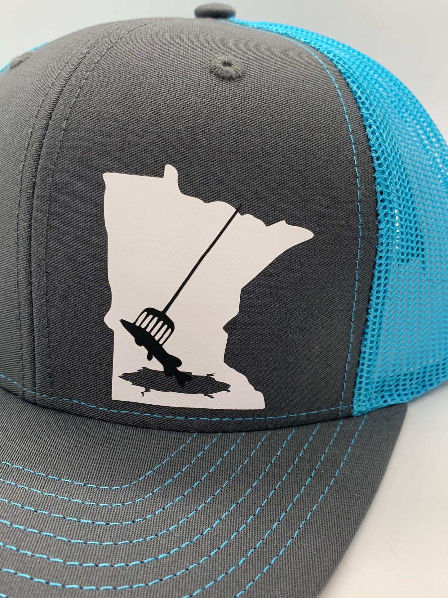 Any State Ice Spear Fishing Adjustable Hat in Multiple Neon Color Options