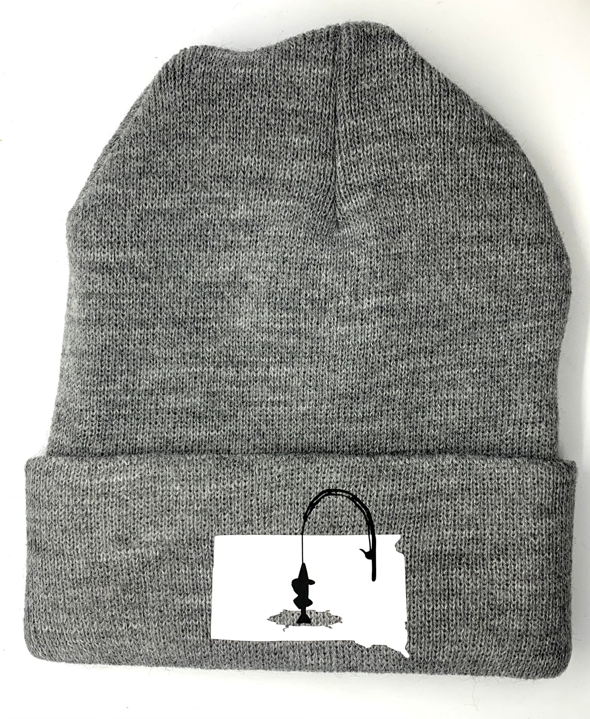South Dakota Ice Fishing Winter Knit Hat