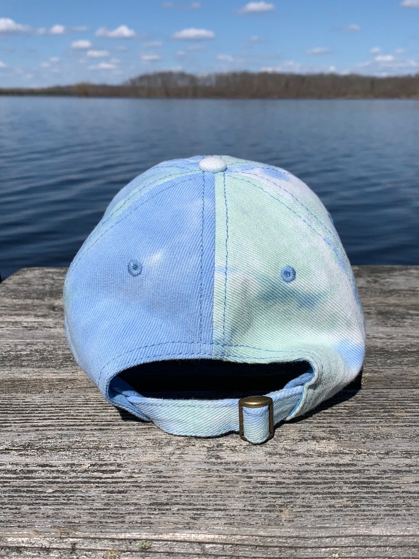 ANY STATE Blue and Green Tie Dye Fishing Hat