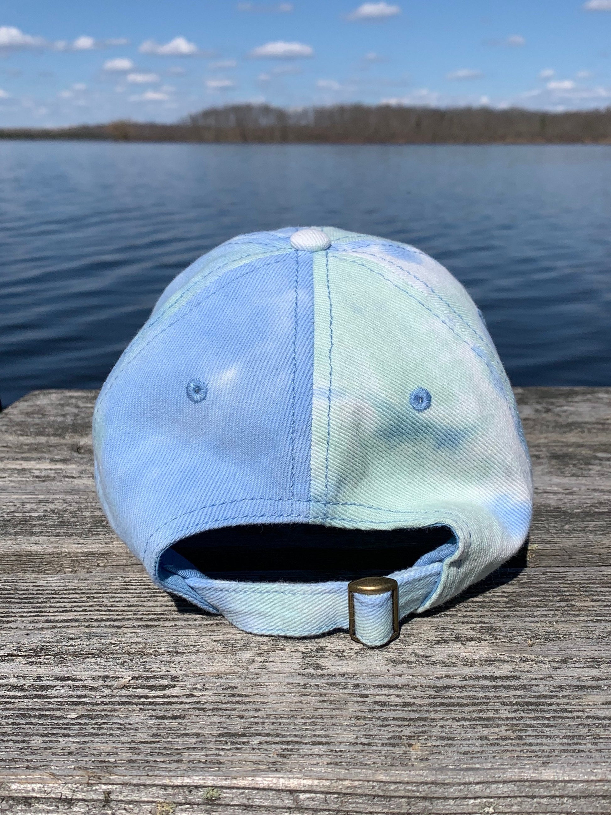 ANY STATE Blue and Green Tie Dye Fishing Hat