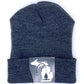Michigan Ice Fishing Winter Medium Gray Knit Hat