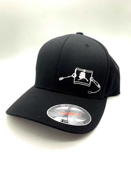 Any State Conibear Trapping Black Flexfit Fitted Hat