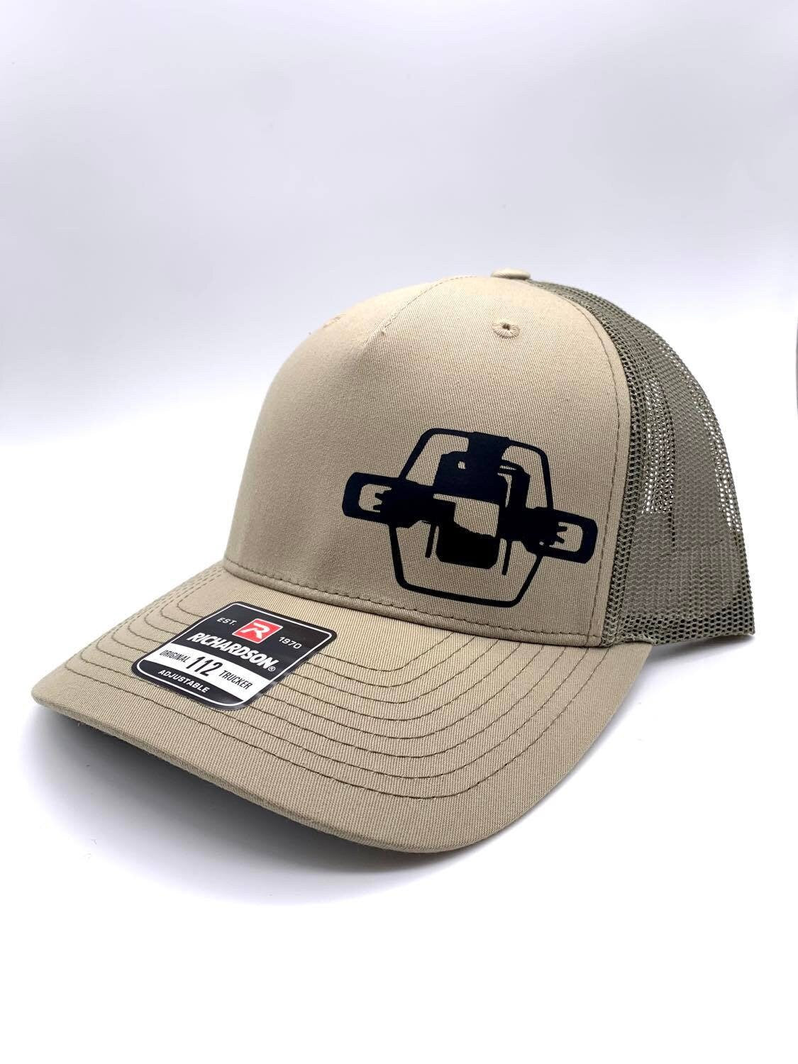 Any State Foothold Trap in Pale Khaki/Loden Mesh Richardson Five-Panel Adjustable Snap Back Hat