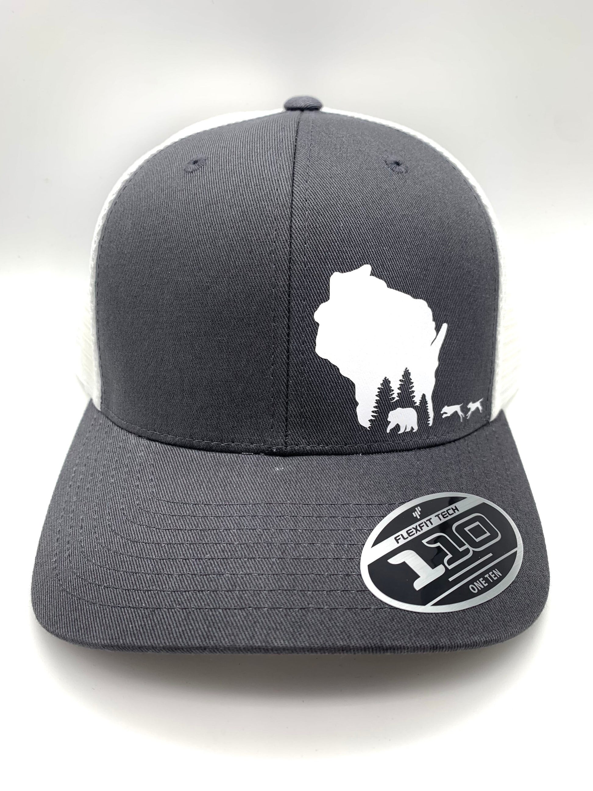 Any State Bear Hunting and Hounds Flexfit 110 Snap Back Adjustable Hat in various colors