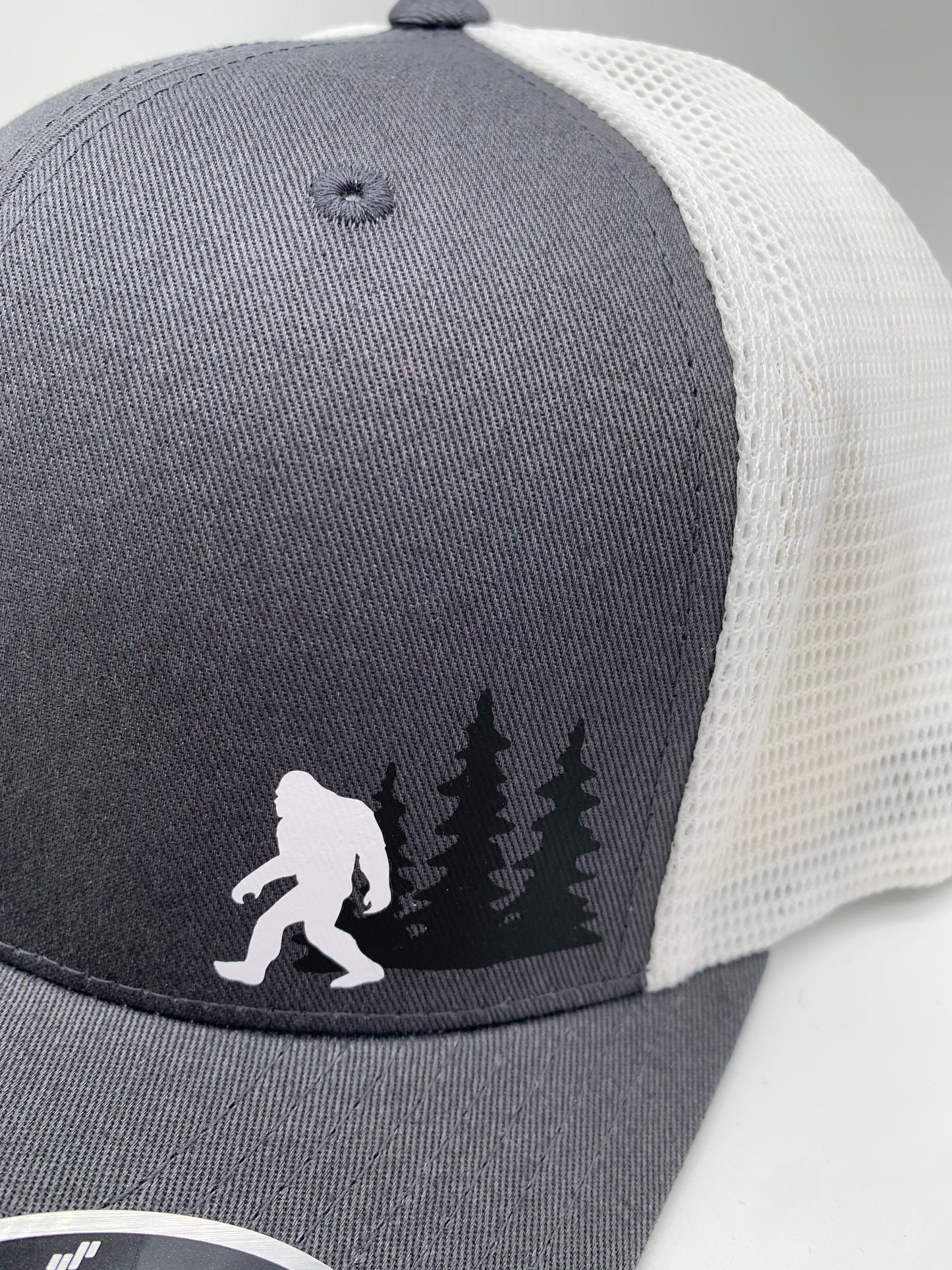 Bigfoot In Woods Snap Back Adjustable Hat with Multiple Hat Options (Sasquatch)