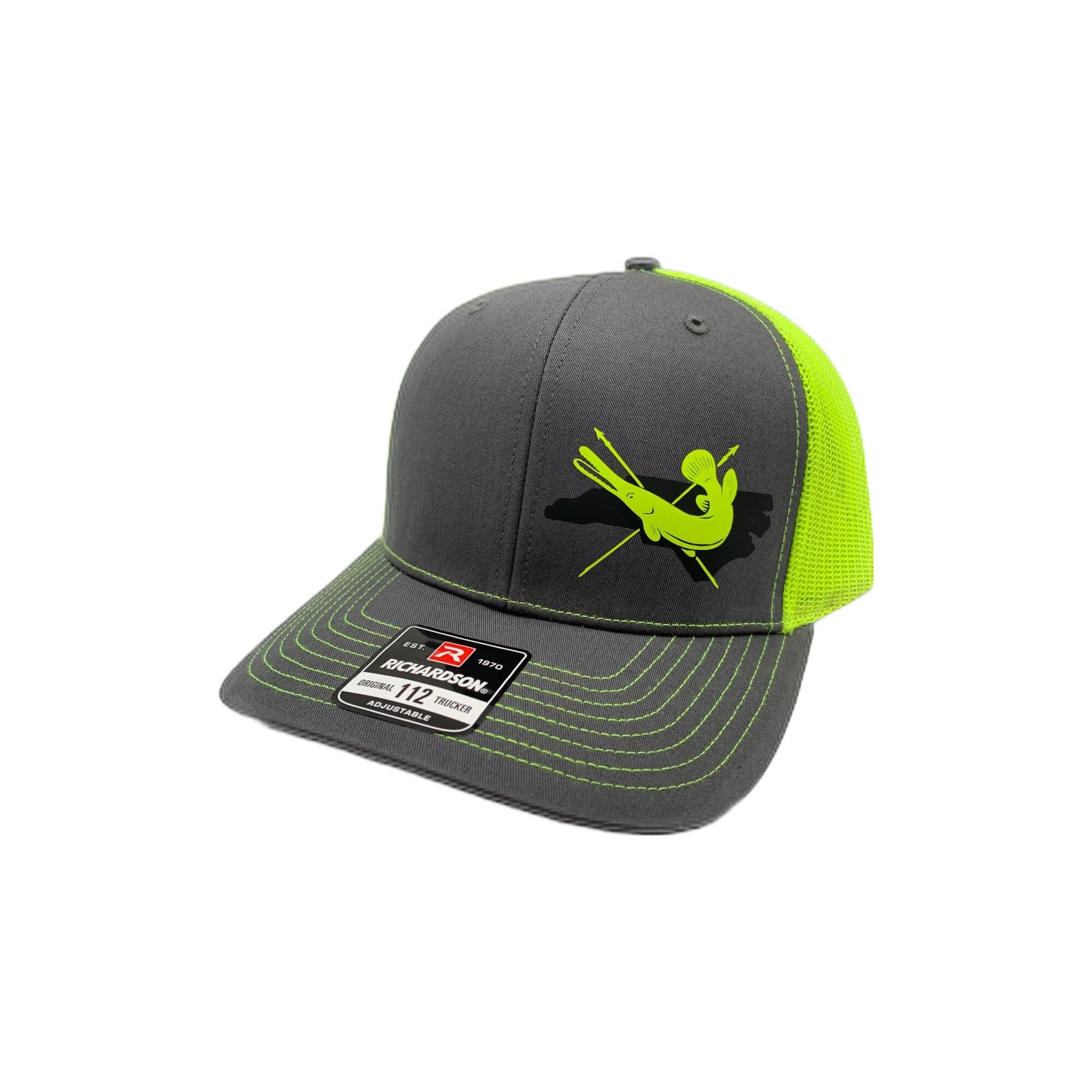 ANY STATE Bowfishing Gar Fish Snap Back Adjustable Hat in multiple color options
