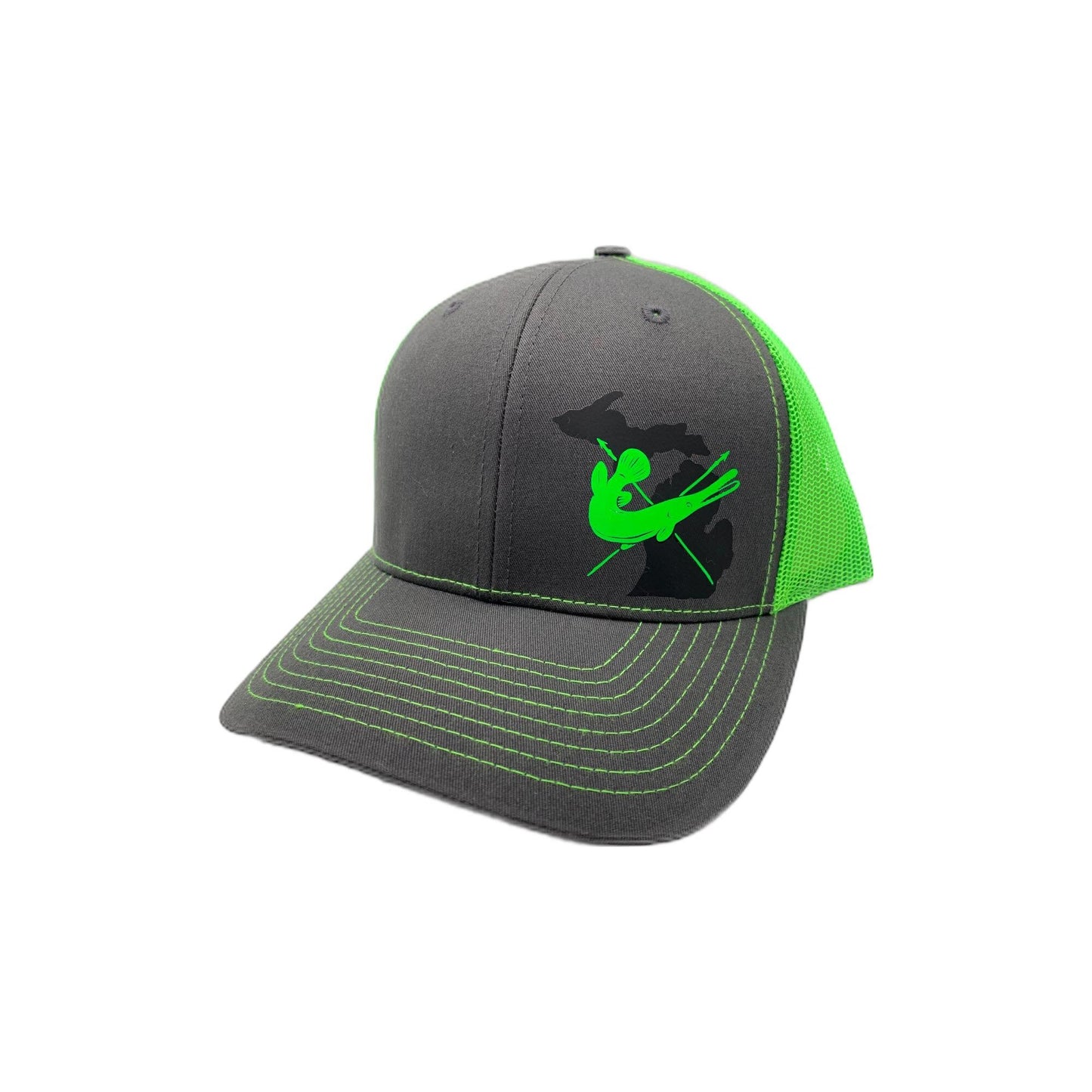 ANY STATE Bowfishing Gar Fish Snap Back Adjustable Hat in multiple color options