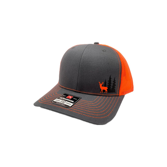 Deer In Woods Snap Back Adjustable Hat with Multiple Hat Options