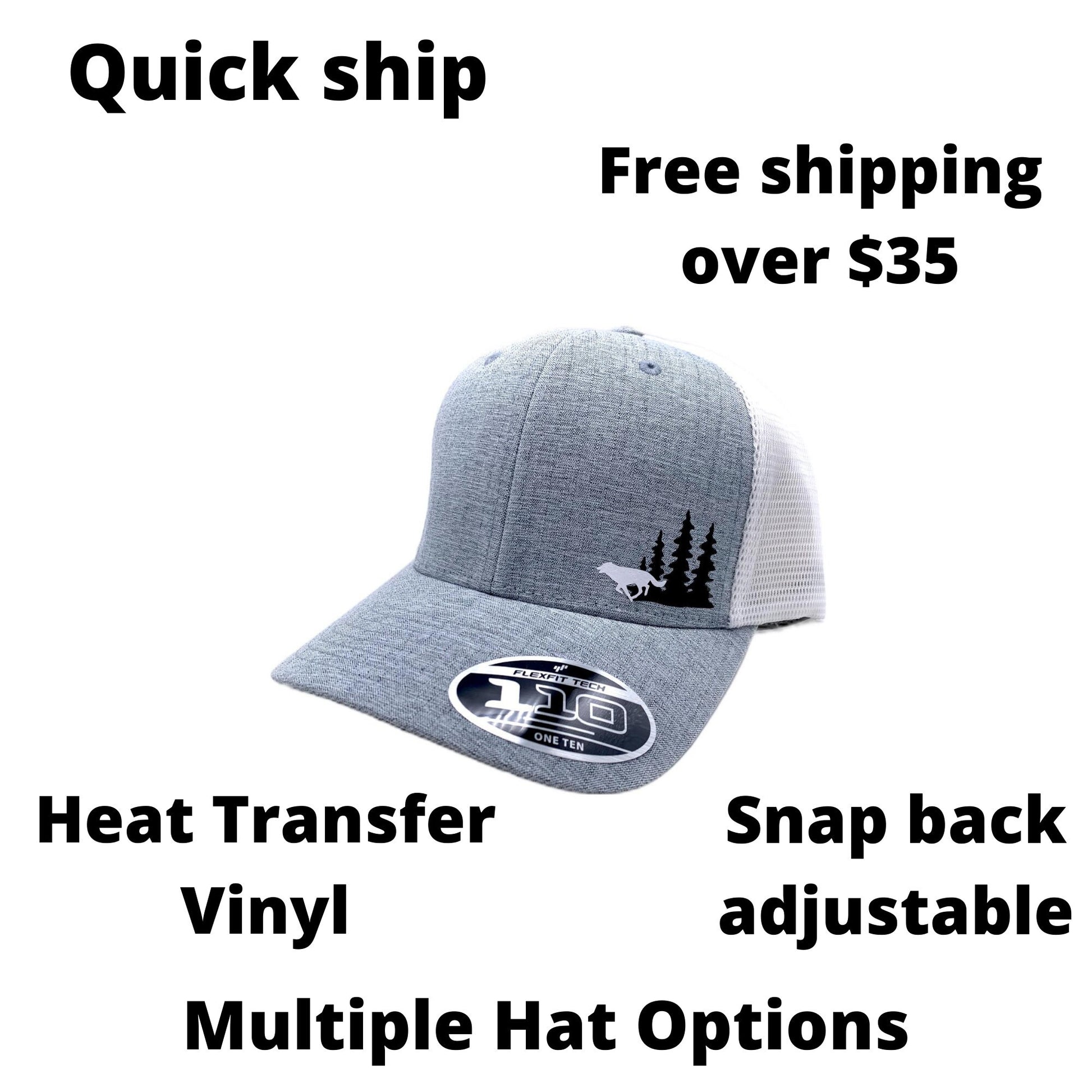 Coyote In Woods Snap Back Adjustable Hat with Multiple Hat Options