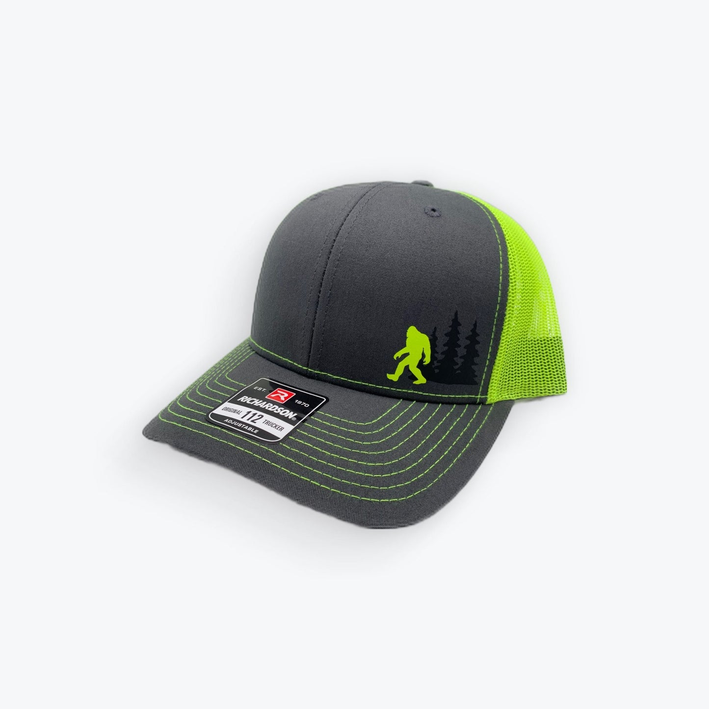 Bigfoot In Woods Snap Back Adjustable Hat with Multiple Hat Options (Sasquatch)