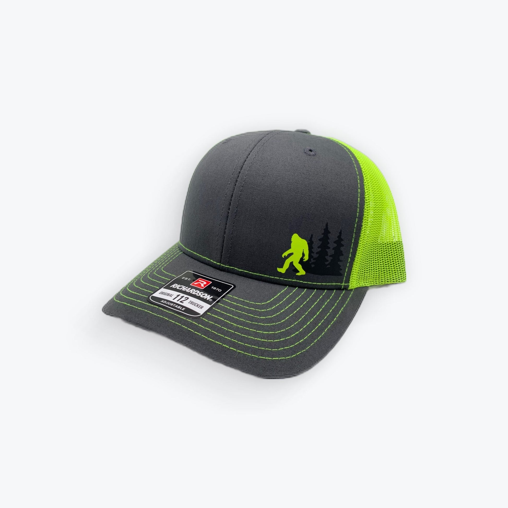 Bigfoot In Woods Snap Back Adjustable Hat with Multiple Hat Options (Sasquatch)