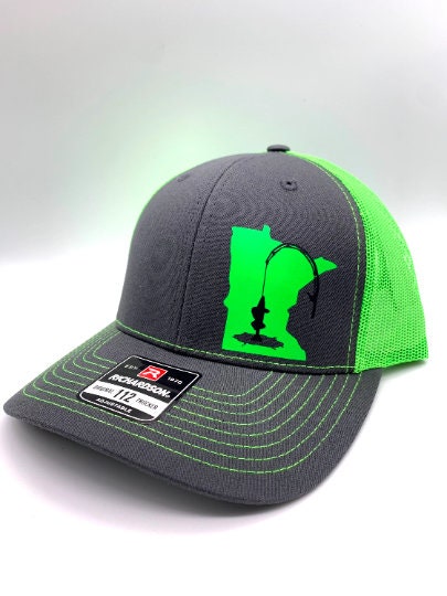 ANY STATE Ice Fishing Richardson Snapback Adjustable Hat in Multiple Color Options