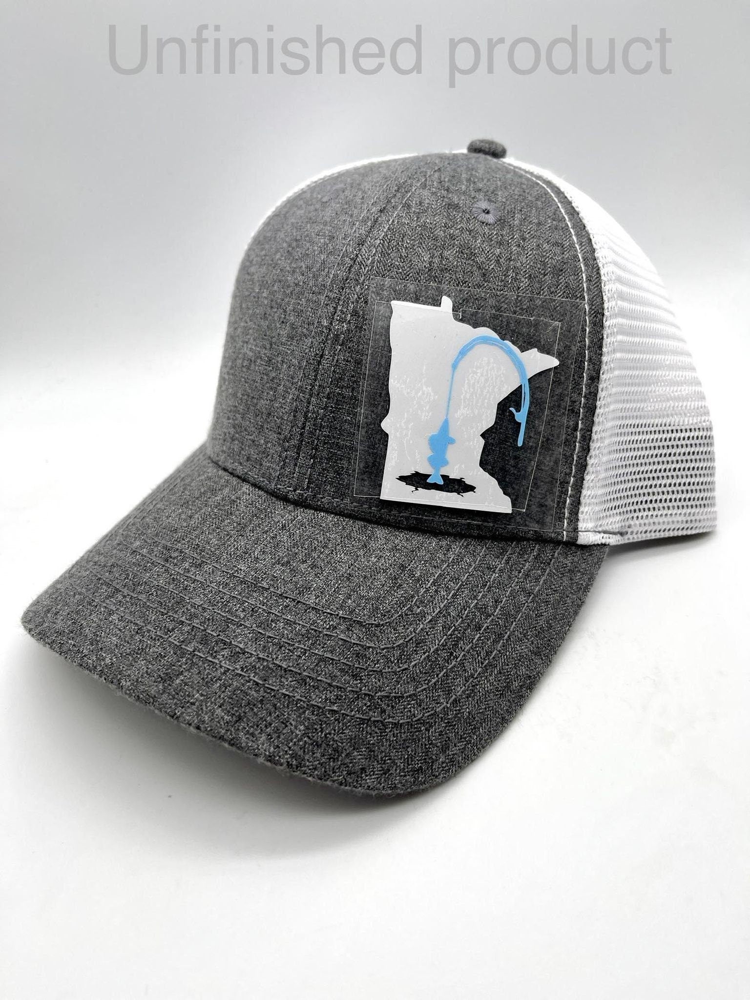 Women's Ice Fishing or Summer Fishing Any State High Ponytail Snapback Hat | High Ponytail | Mess Bun Cap |