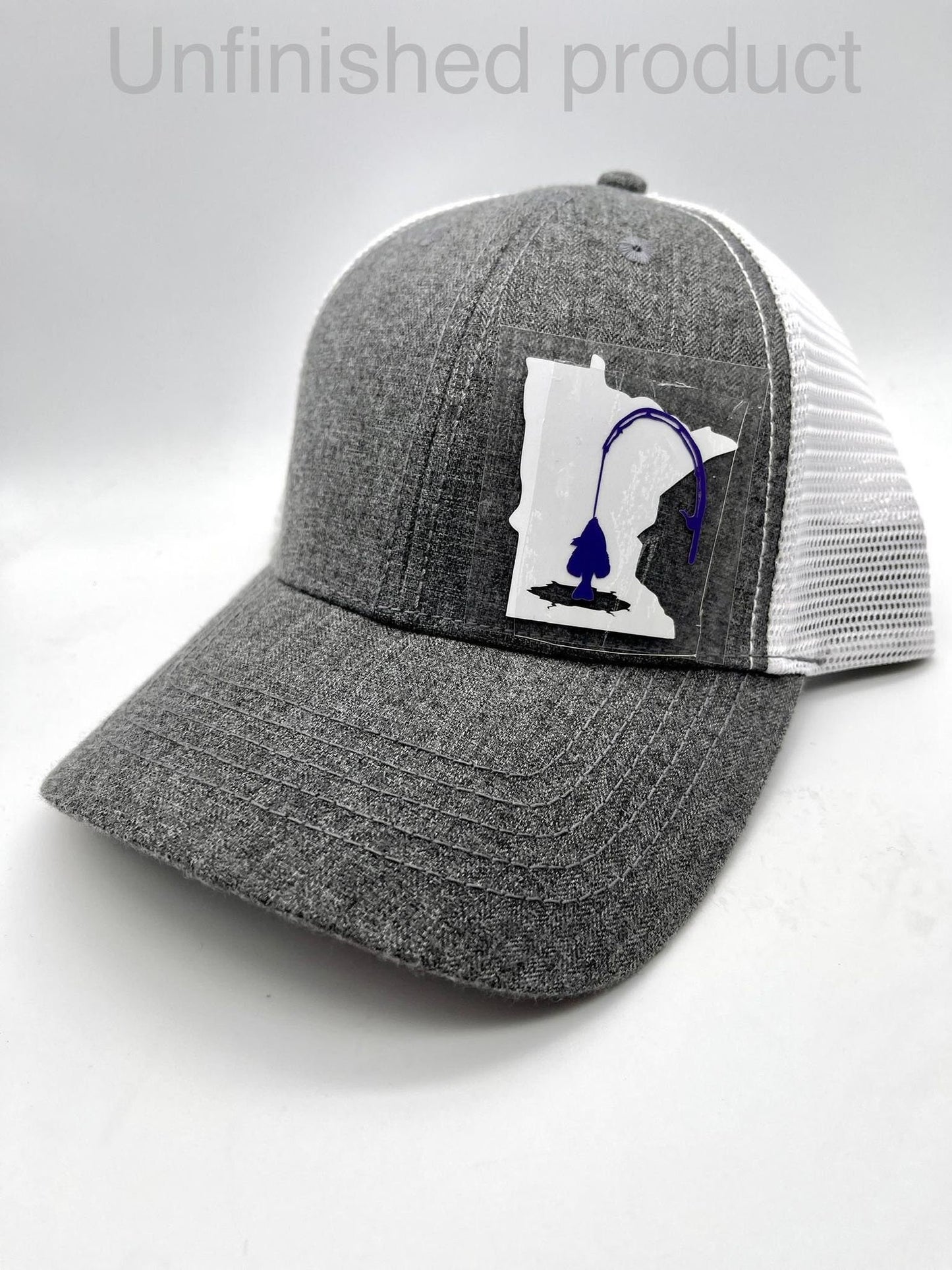 Women's Ice Fishing or Summer Fishing Any State High Ponytail Snapback Hat | High Ponytail | Mess Bun Cap |