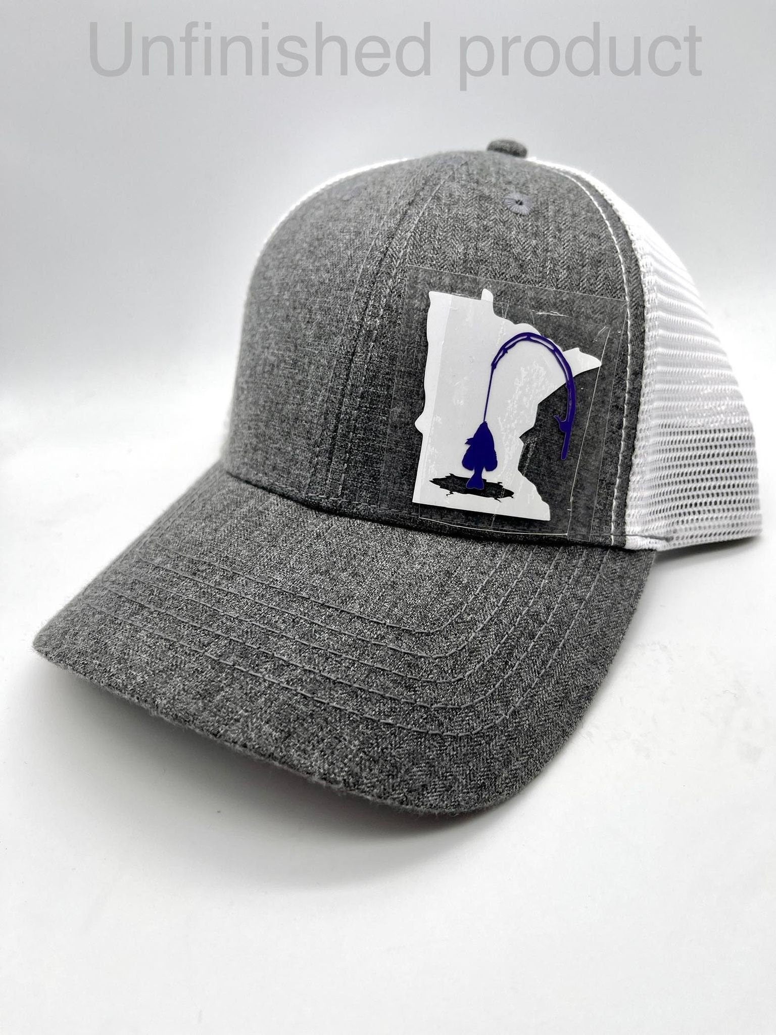 Women's Ice Fishing or Summer Fishing Any State High Ponytail Snapback Hat | High Ponytail | Mess Bun Cap |