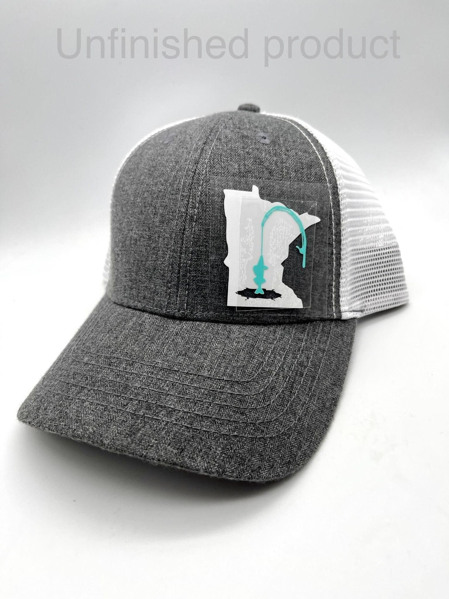 Women's Ice Fishing or Summer Fishing Any State High Ponytail Snapback Hat | High Ponytail | Mess Bun Cap |