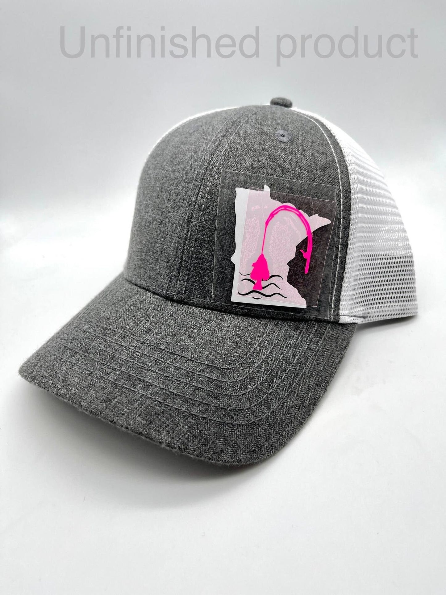 Women's Ice Fishing or Summer Fishing Any State High Ponytail Snapback Hat | High Ponytail | Mess Bun Cap |