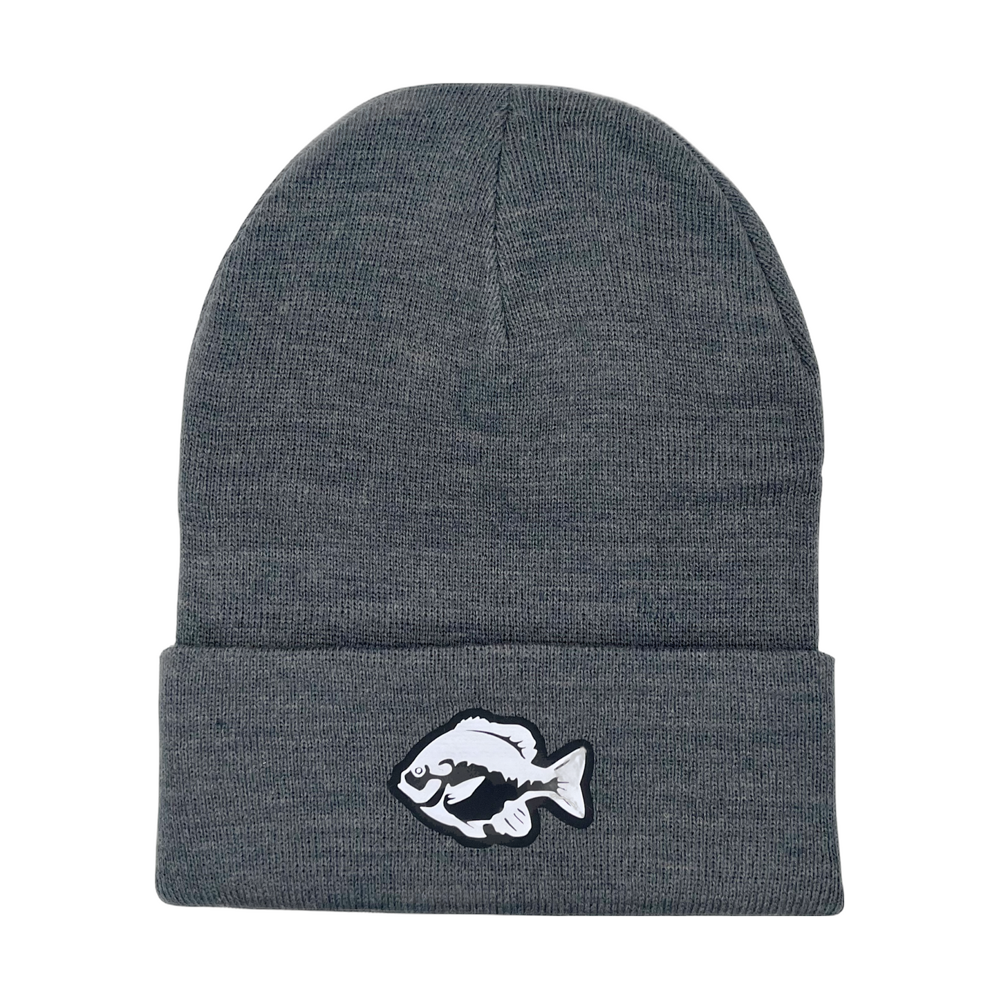 Bluegill Dark Gray Winter Cuffed Knit Hat | Fish | Fishing | Beanie | Sunfish |