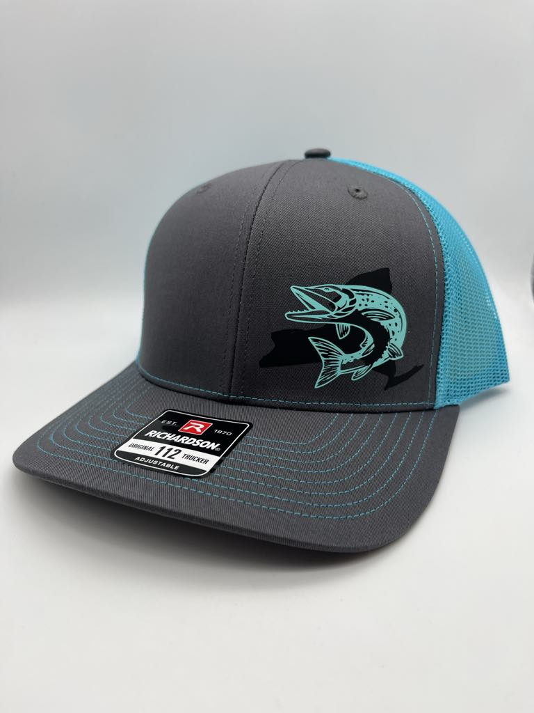 Northern Pike Fishing SnapBack Adjustable Hat in Multiple Color Options
