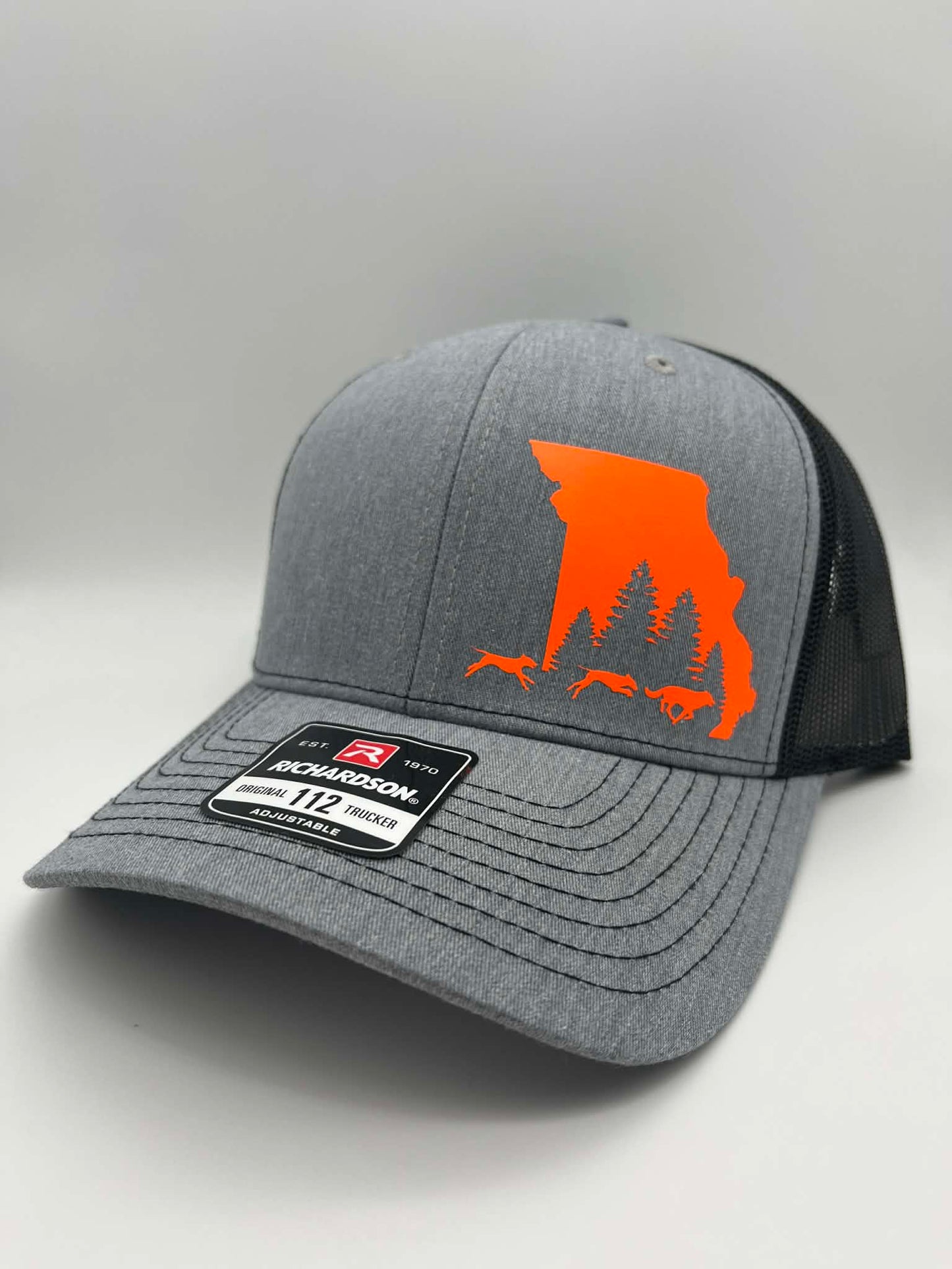 Hound Hunting Hat | Custom State & Animal Trucker Hat | Choose Hat & Design Color | Richardson 112 & Flexfit 110