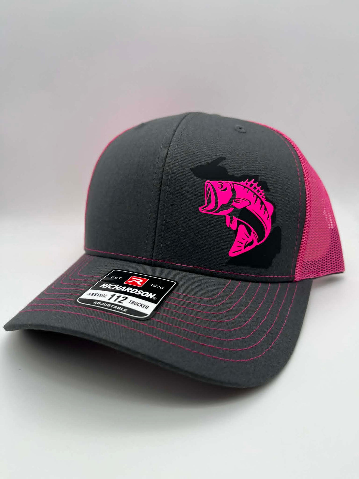 Largemouth Bass Fishing Snapback Hat – Custom State | Adjustable Trucker Cap | Choose Hat & Fish Color